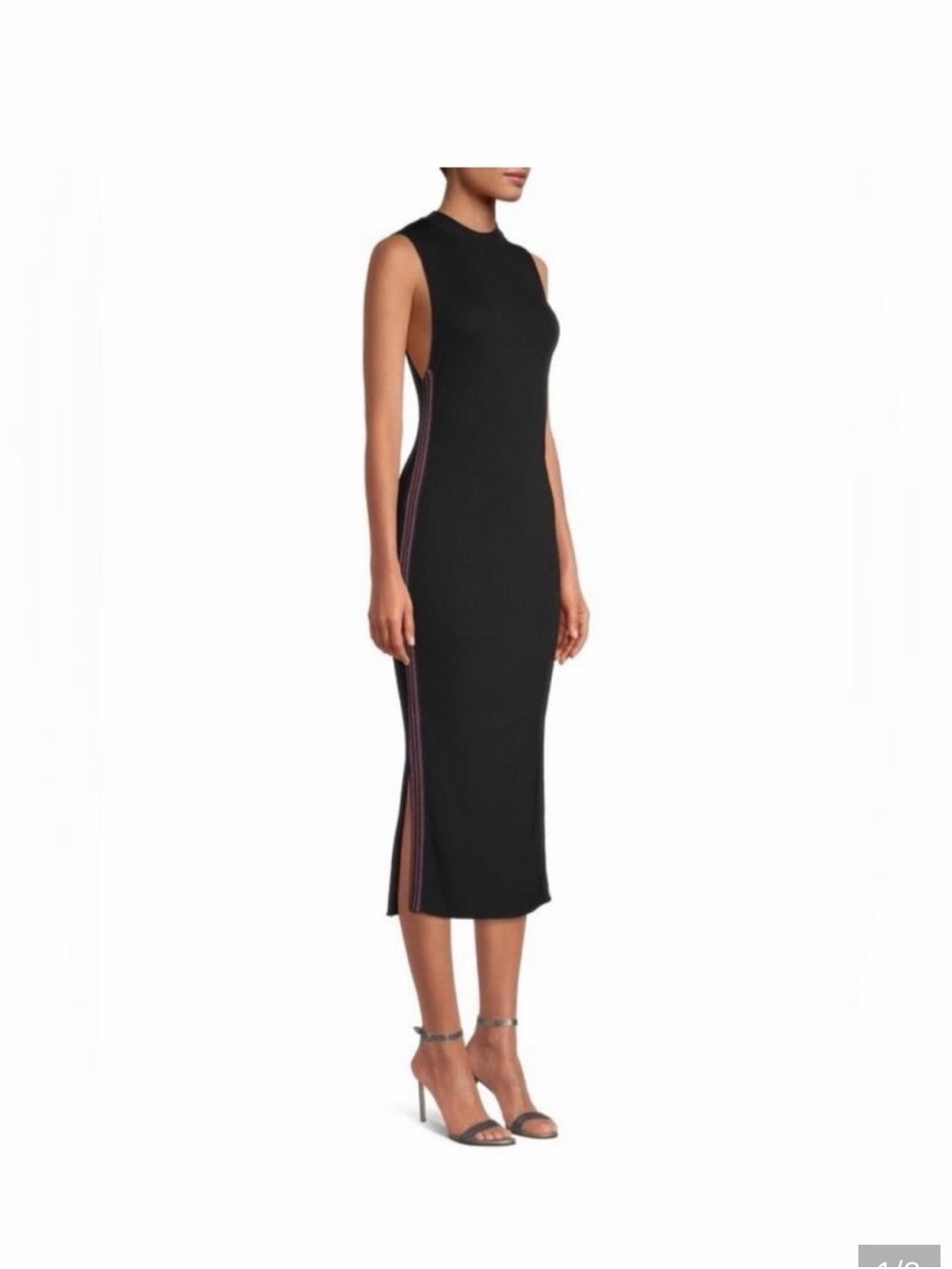 cupcakes & cashmere Knit Midi Dress with Contrast Side Stripes
